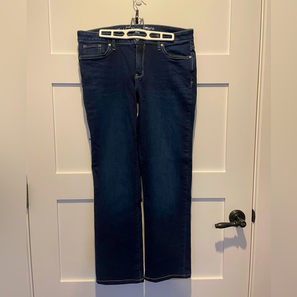 Calvin Klein boot cut jeans, size 31x32 dark wash, like new - Picture 2 of 10